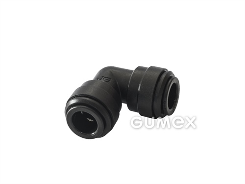 L-Kupplung 90° JOHN GUEST, für Außenrohr Ø 4mm, O-Ring NBR, Acetalcopolymer, schwarz, 